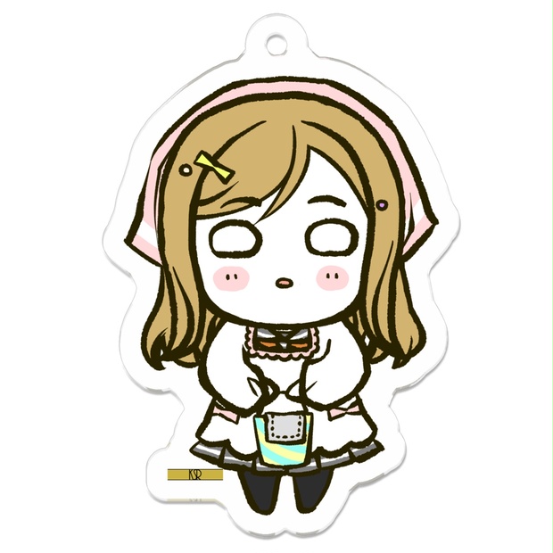 寝そべり国木田花丸 割烹着なのに出掛けるの アクリルキーホルダー Kashiro Park Booth