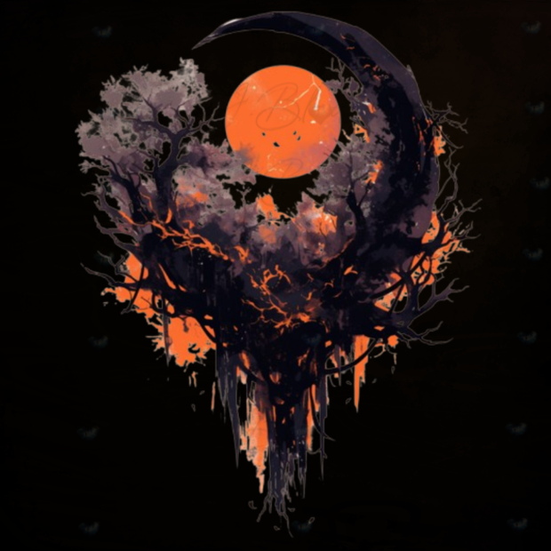 Crossed Moon Tattoo
