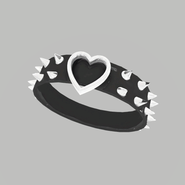 スパイクハートチョーカー / Spiked Heart Choker