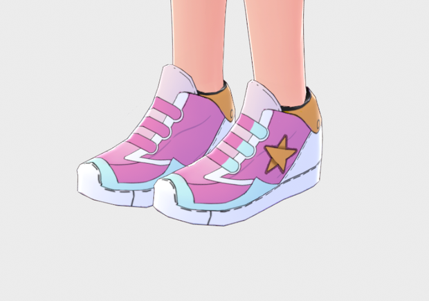 [VROID] Pink Star Shoes