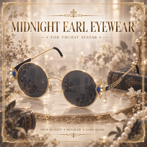 夜藍の伯爵 — ラウンドグラス v4 / Midnight Earl Eyewear