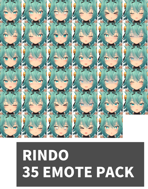 竜胆[Rindo] 3.0 SDK用 35個 表情 パッケージ [35,49 Face Emote Package]