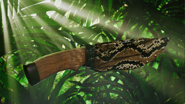 Optimized Tactical Military Knife & Reptile Leather Sheath (VRChat / Game-Ready) — 3.3k Tris, 2K Textures