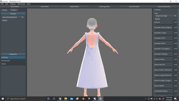 Backless Sleeveless Dress (Vroid Texture)