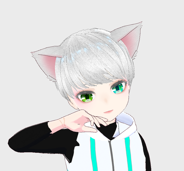 VRoidモデル：白猫くん