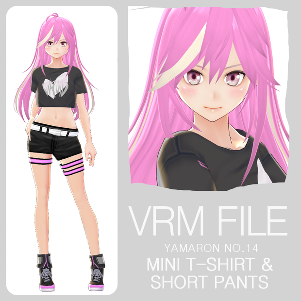 【3Dモデル】アバター(ミニT&ショーパン)【VRM】
