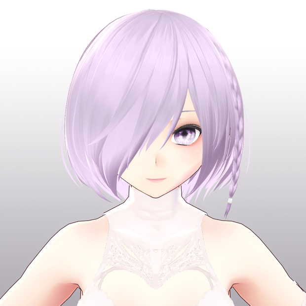 【VRoid】編み込み付きショートボブ【β版】
