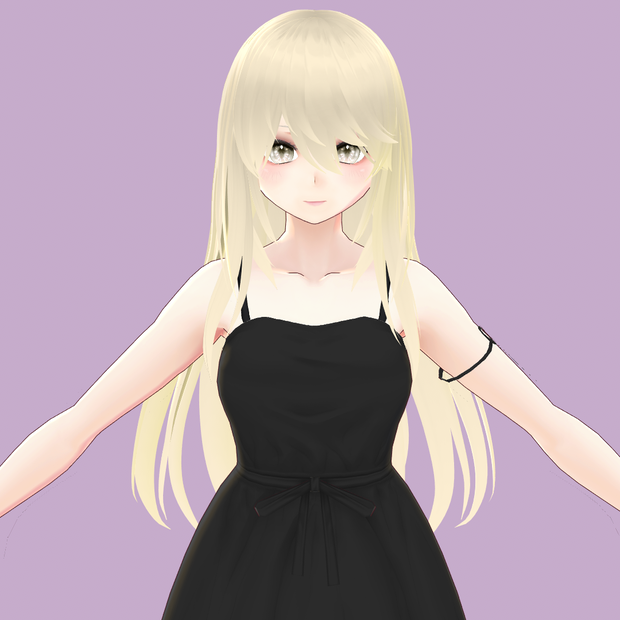 【VRoid 旧Ver】前髪長めロングヘア【ヘアプリセット】