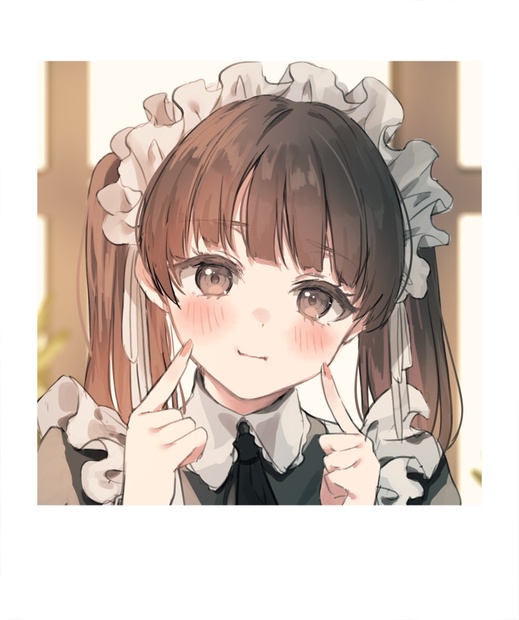 チェキ風イラストカード(スクエアサイズ) - おみせ - BOOTH