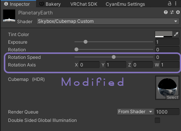 Modified Unity Skybox Shaders