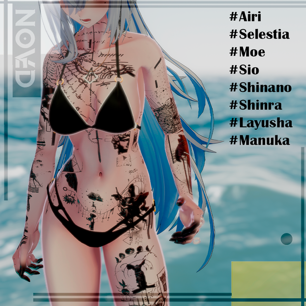 🏵️Solaris Ink Tatto🏵️/入れ墨 *テクスチャ* モデル/HD