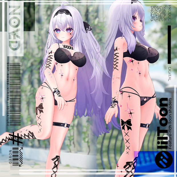 【Ties of the night/夜のリボン】🖤✨ Texture Tattoo 4K/テクスチャタトゥー 4K