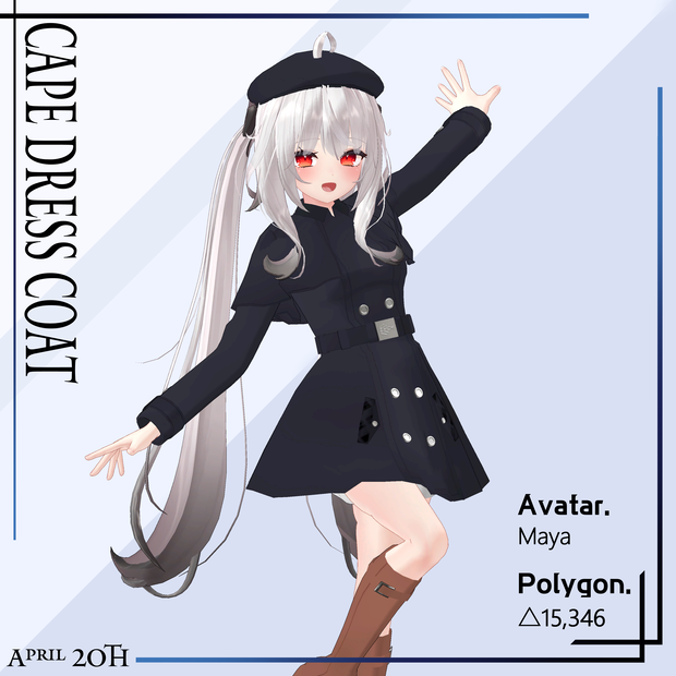 [VRCHAT] Maya Cape Dress Coat・舞夜 ケープドレスコート
