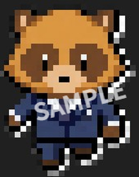 【pictSQUARE用アバターデータ】スーツのたぬき（ドット絵素材）