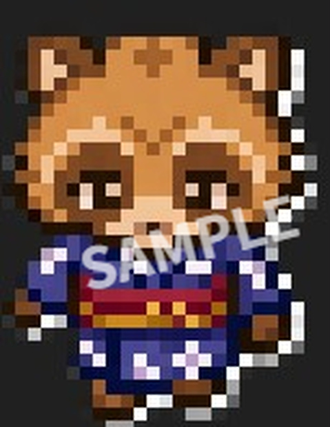 【pictSQUARE用アバターデータ】和服のたぬき(メス)（ドット絵素材）