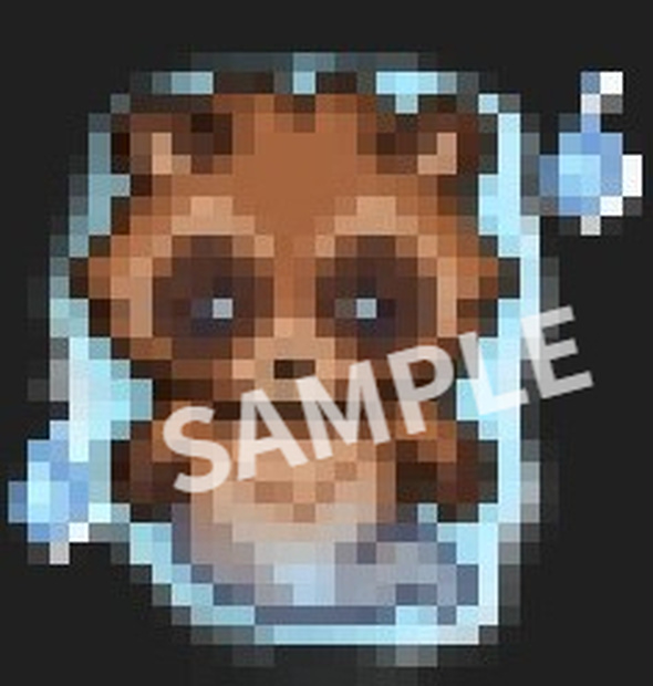 【pictSQUARE用アバターデータ】幽霊たぬき（ドット絵素材）