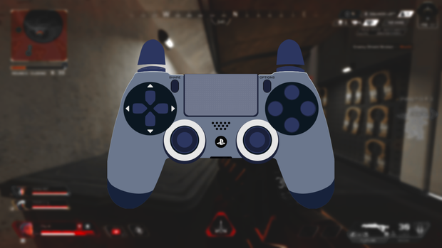 【配信】GamePAD Overlay Dark Blue【オーバーレイ】