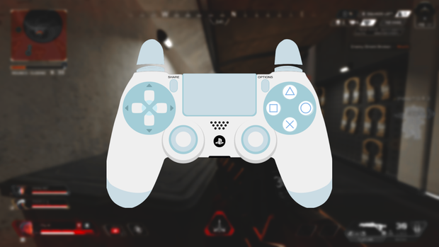 【配信】GamePAD Overlay White Blue【オーバーレイ】