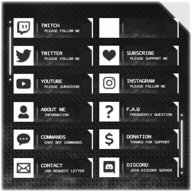 【TwitchPanel】8Color -NEON- ツイッチパネル画像【配信】
