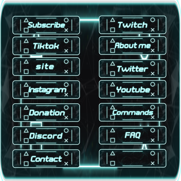 【TwitchPannel】-NeonTubes-ツイッチパネル画像【配信】