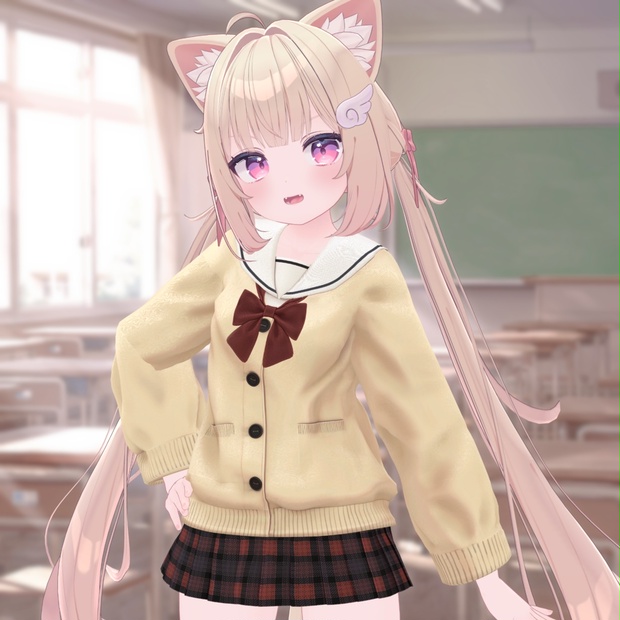 【FREE】6アバター対応 セーラーカーディガン - ぽかぽか隊 - BOOTH