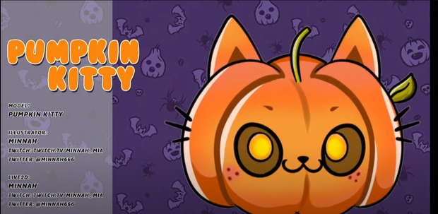 【Live2D】【VTS】Pumpkin Kitty (Angry, Sad emotion) FREE