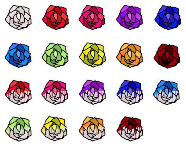 【フリー素材】塗られた薔薇のステンドグラス