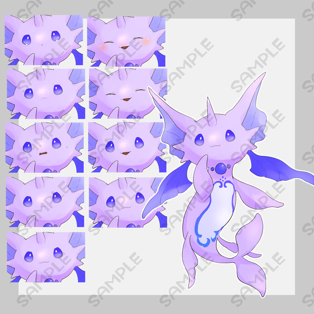 オリケモ立ち絵9【表情9種類】