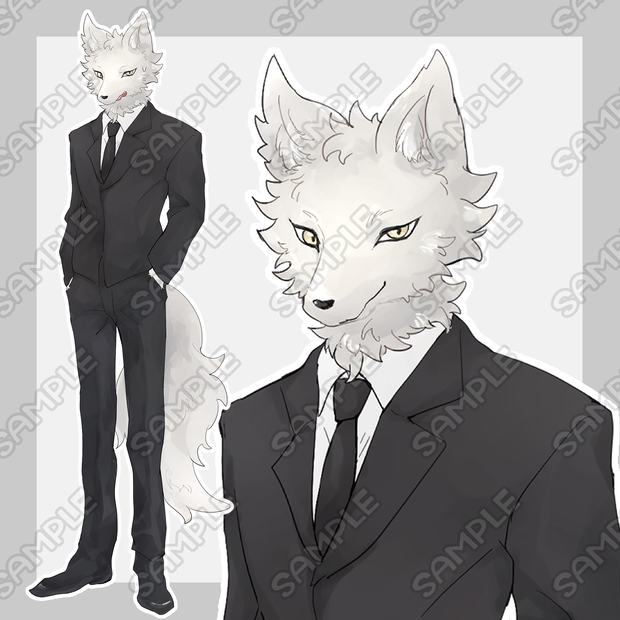 狼の獣人【表情14種類】