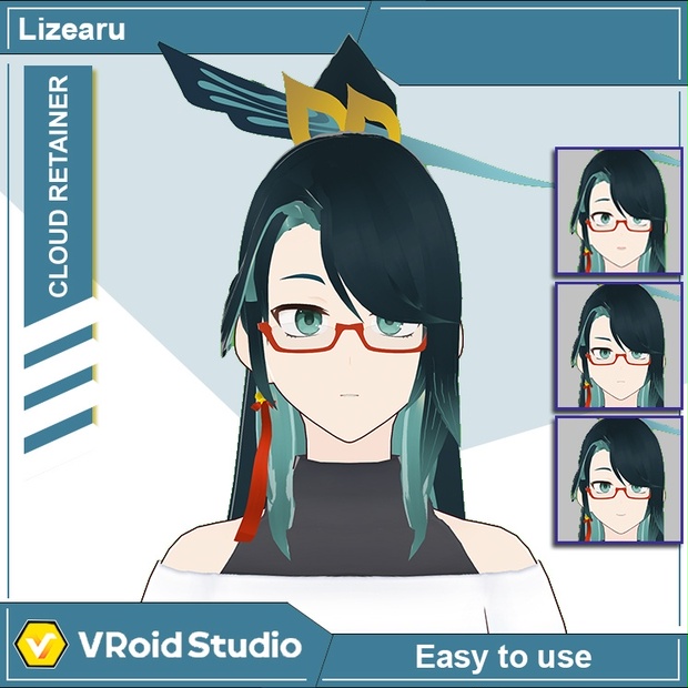 [ Base Vroid ] Cloud Retainer - Lizearu - BOOTH