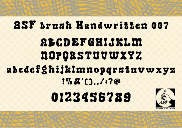 手書きフォント 007 - ASF.brush - BOOTH