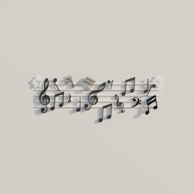 FREE Musical Notes Wall Art 音符ウォールアート | VRChat