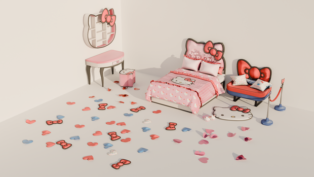 Hello Kitty Bedroom Bundle ベッドルーム バンドル | VRChat