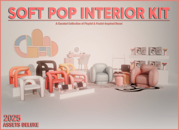 Soft Pop Interior Kit | Asset Pack