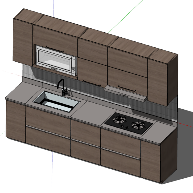 SketchUp 3Dキッチンモデル | 高品質で実用的なデザインソリューション