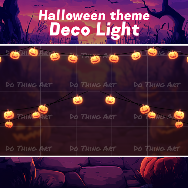 Vtuber Assets | Vtuber Halloween Animated Lights | Trick or Treat | Twitch Streamer | Party Decoration | Vtuber Halloween Costume | Streamer