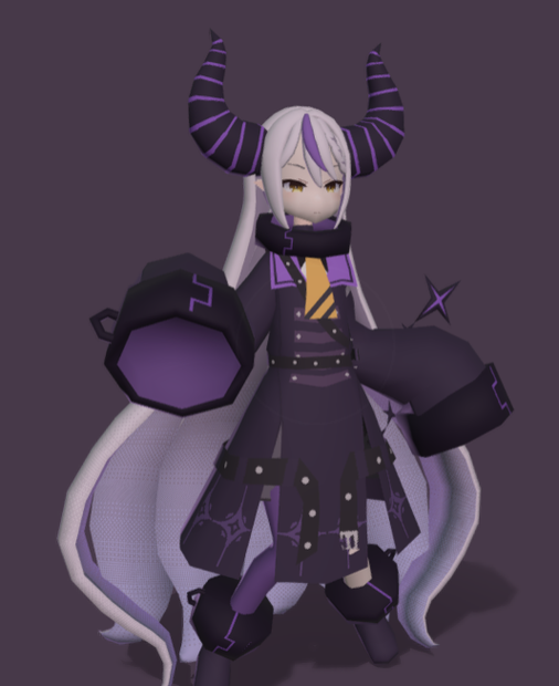 Laplus Darknesss Low Poly VRChatアバター  Avatar  3D Model