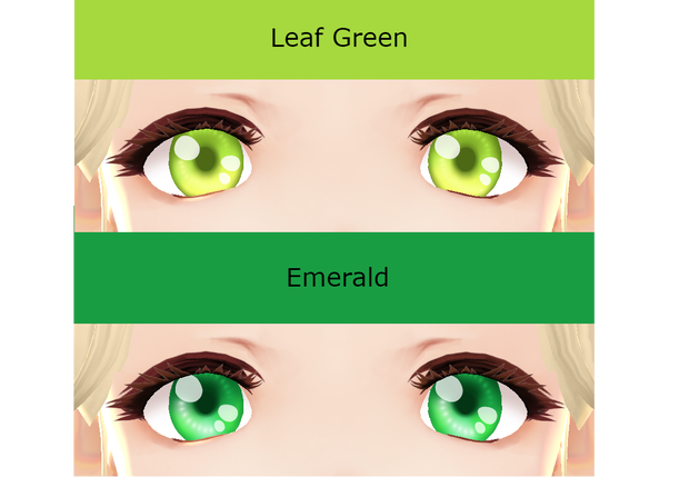 Green eyes pack Leaf Green/ Emerald VRoid