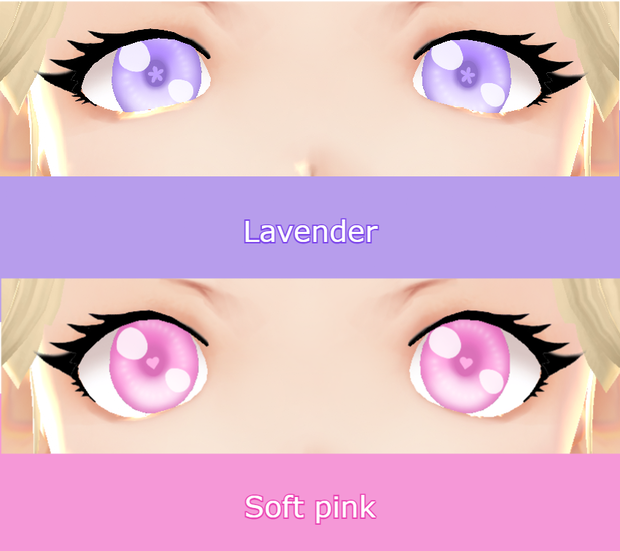 Pastel eyes purple/pink Lavender & Soft Hearts VRoid