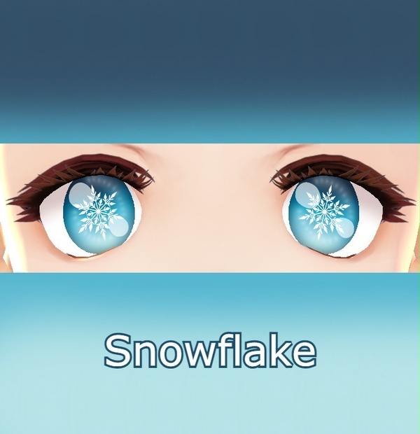 Blue Snowflake eye texture Vroid 