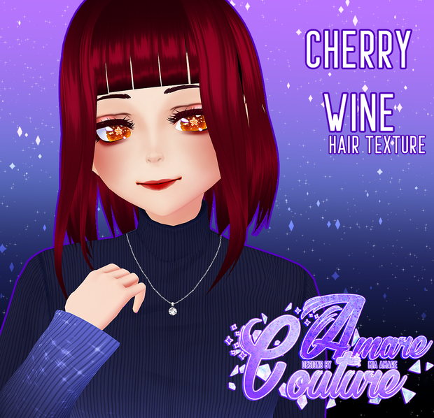 [AC] CHERRY WINE HAIR TEXTURE