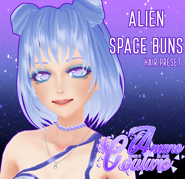 [AC] ALIEN SPACE BUNS HAIR PRESET