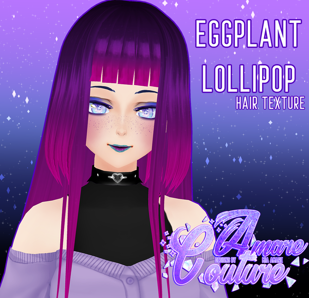 [AC] EGGPLANT LOLLIPOP HAIR TEXTURE