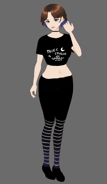 Black Thicc Thighs Spooky Vibes Shirt and Leggings