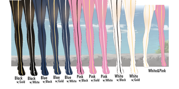 Stripped Stocking Nylon Tights Lolita Vroid Textures