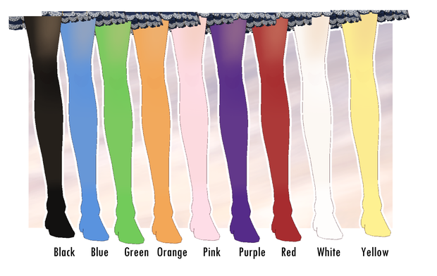 Solid color Stocking Nylon Tights set Vroid Textures