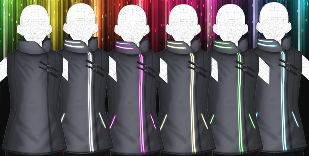 Tall collar vest top Vroid
