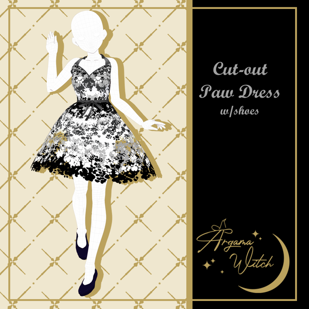 Cute Paw cut-out Dress