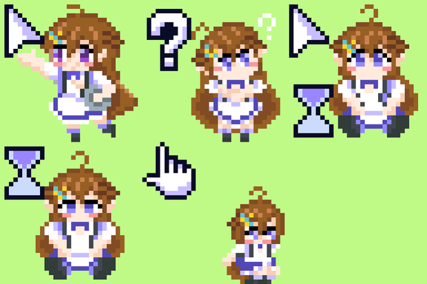 【非公式】月音（そらのね）えりなマウスカーソル メイド衣装.Ver