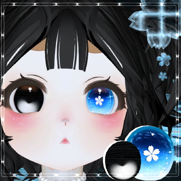Papillon + パピヨン + : Eye Set Sakura - Black 